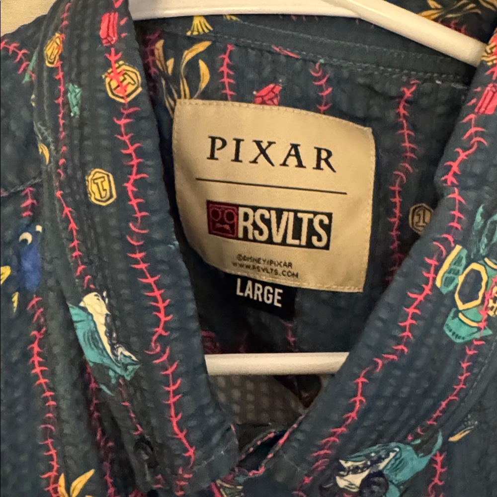 RSVLTS Dark Blue Patterned Button Down Shirt. See… - image 5